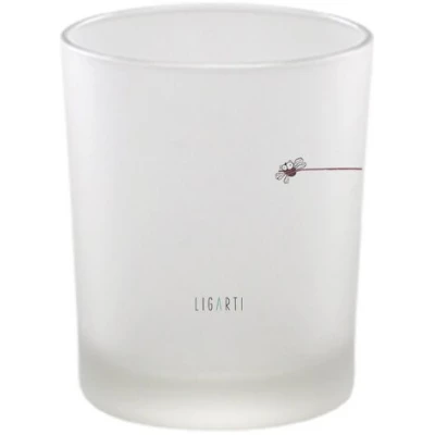 Windlicht "Fliegenfänger" von LIGARTI | handbedrucktes Teelicht | Kerzenhalter | Kerzenglas