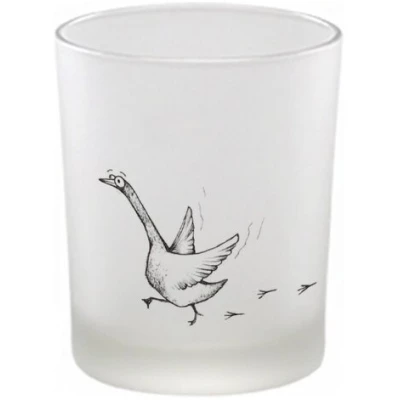 Windlicht "Fuchs & Gans" von LIGARTI | handbedrucktes Teelicht | Kerzenhalter | Kerzenglas