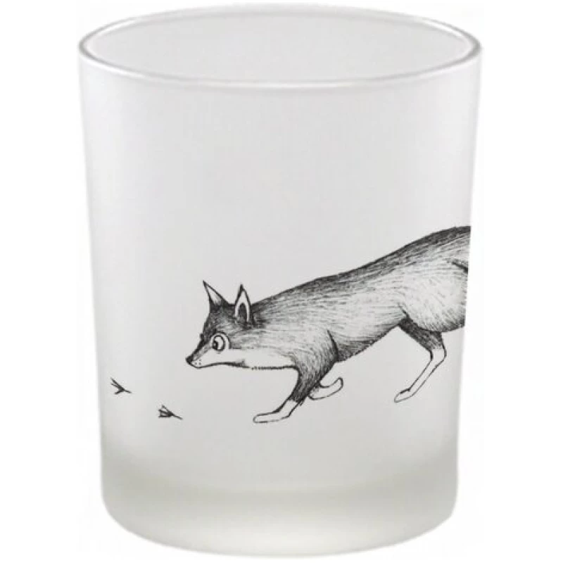 Windlicht "Fuchs & Gans" von LIGARTI | handbedrucktes Teelicht | Kerzenhalter | Kerzenglas