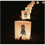 Windlicht "Johnny Pistol" von LIGARTI | handbedrucktes Teelicht | Kerzenhalter | Kerzenglas
