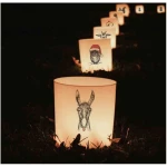 Windlicht "Lore" von LIGARTI | handbedrucktes Teelicht | Kerzenhalter | Kerzenglas