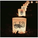 Windlicht "Oktopus" von LIGARTI | handbedrucktes Teelicht | Kerzenhalter | Kerzenglas