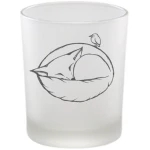 Windlicht "Schlafender Fuchs" von LIGARTI | handbedrucktes Teelicht | Kerzenhalter | Kerzenglas