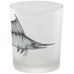 Windlicht "Schwertfisch" von LIGARTI | handbedrucktes Teelicht | Kerzenhalter | Kerzenglas