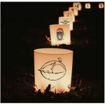 Windlicht "Schwertfisch" von LIGARTI | handbedrucktes Teelicht | Kerzenhalter | Kerzenglas