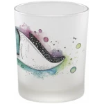 Windlicht "Space Rochen" von LIGARTI | handbedrucktes Teelicht | Kerzenhalter | Kerzenglas