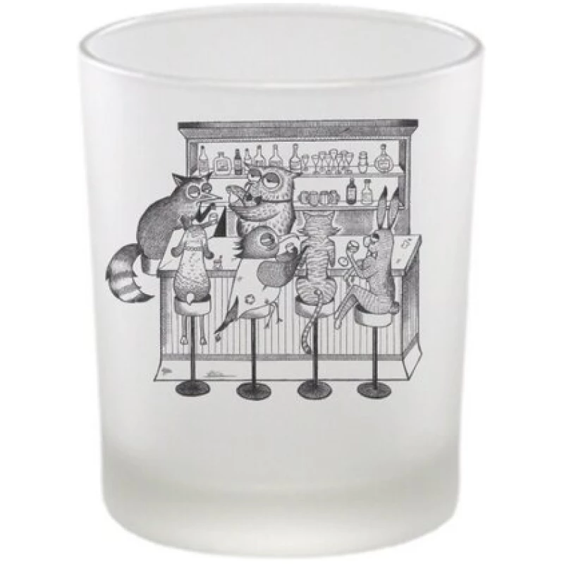 Windlicht "Tierbar" von LIGARTI | handbedrucktes Teelicht | Kerzenhalter | Kerzenglas