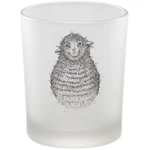 Windlicht "Wollfried" von LIGARTI | handbedrucktes Teelicht | Kerzenhalter | Kerzenglas