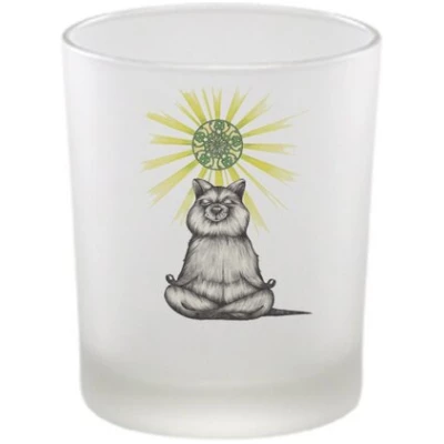 Windlicht "Yogibär" von LIGARTI | handbedrucktes Teelicht | Kerzenhalter | Kerzenglas