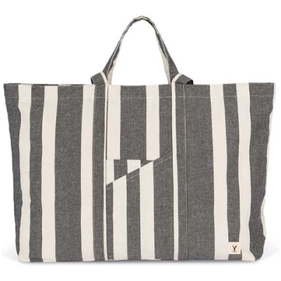 YTWOO Nachhaltige Beuteltasche mit Streifenmuster aus recycelten Materialien | Shopping Bag | Strandtasche