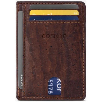 corkor Karten-Portemonnaie aus Kork mit Sichtfenster - RFID Safe