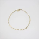 fejn jewelry Fußkette 'link chain' - flache Gliederkette aus Silber/vergoldet