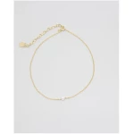 fejn jewelry Fußkette 'single pearl' mit Süsswasserperle Silber/vergoldet