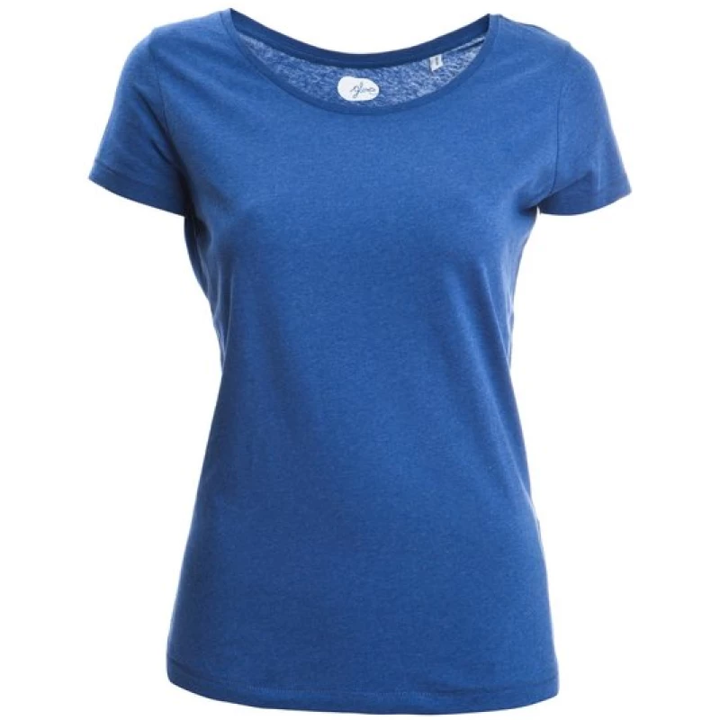 glore Basics T-Shirt mit weitem U-Ausschnitt - Sissi meliert - aus Bio-Baumwolle