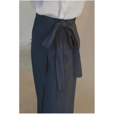 gust. Leinen-Wickelrock - Linen Wrap Skirt - 100% Bio-Leinen