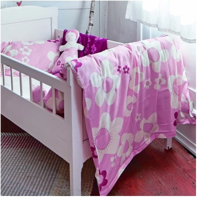 ingegerd Kinderbettwäsche blume rosa für Wiege und Kleinkindbett