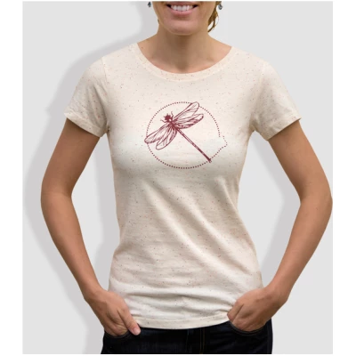 little kiwi Damen T-Shirt, "Libelle", Mandarine