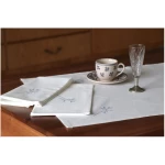 luscinia Tischläufer "Zarte Blume" handbedruckt