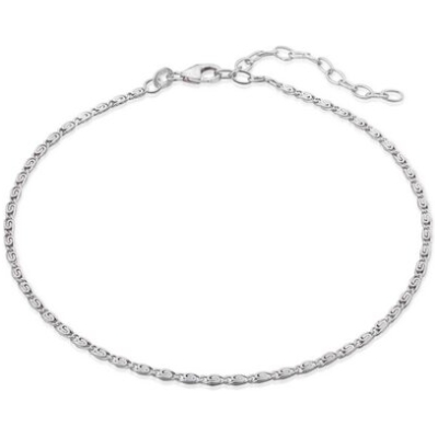 modabilé Fußkette S-Panzer 23cm +5cm 925 Sterling Silber Fußkettchen (2,1mm)