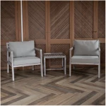 mypureliving Stühle 2er Set Cozy in beige mit Beistelltisch | LOOKS by Wolfgang Joop
