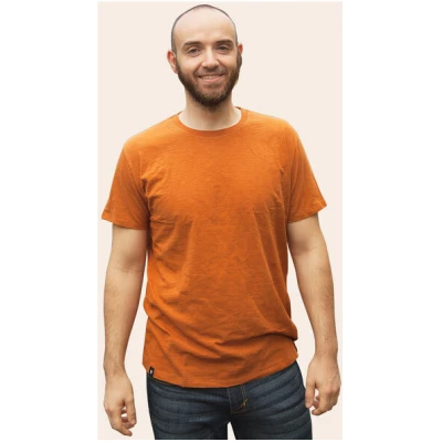päfjes Basic / Blanko - Fair gehandeltes Bio Männer T-Shirt Slub