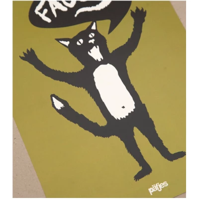 päfjes Ferdinand Fauch Katze - Poster A4