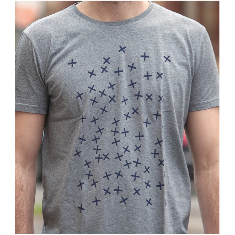 päfjes Fliesenkreuze - Männer T-Shirt - Fair Wear - Heather Grey