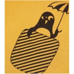 päfjes Pinguin Paul in Brusttasche mit Schirm - Fair Wear Männer Bio T-Shirt