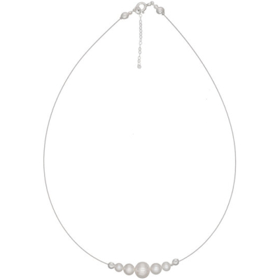 pakilia Silber Kette Fünf Perlen Fair-Trade und handmade