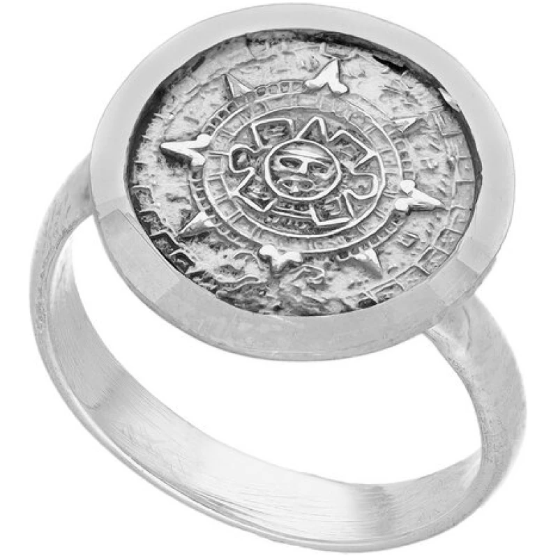 pakilia Silber Ring Aztekenkalender Fair-Trade und handmade