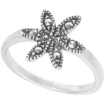 pakilia Silber Ring Blaustern-Blume Fair-Trade und handmade