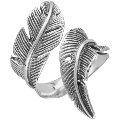 pakilia Silber Ring Feder Fair-Trade und handmade