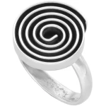 pakilia Silber Ring Labyrinth rund Fair-Trade und handmade