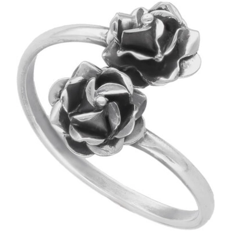 pakilia Silber Ring Mini Rosenblüte Fair-Trade und handmade