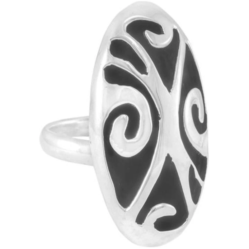 pakilia Silber Ring Ornament oval Fair-Trade und handmade