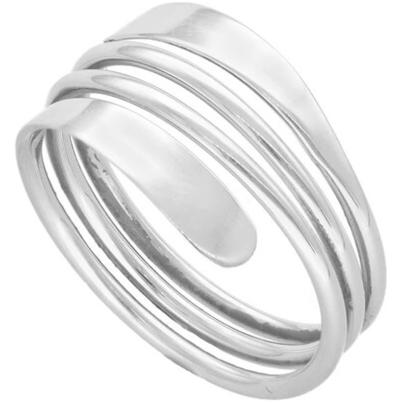 pakilia Silber Ring Spiral Feder Fair-Trade und handmade