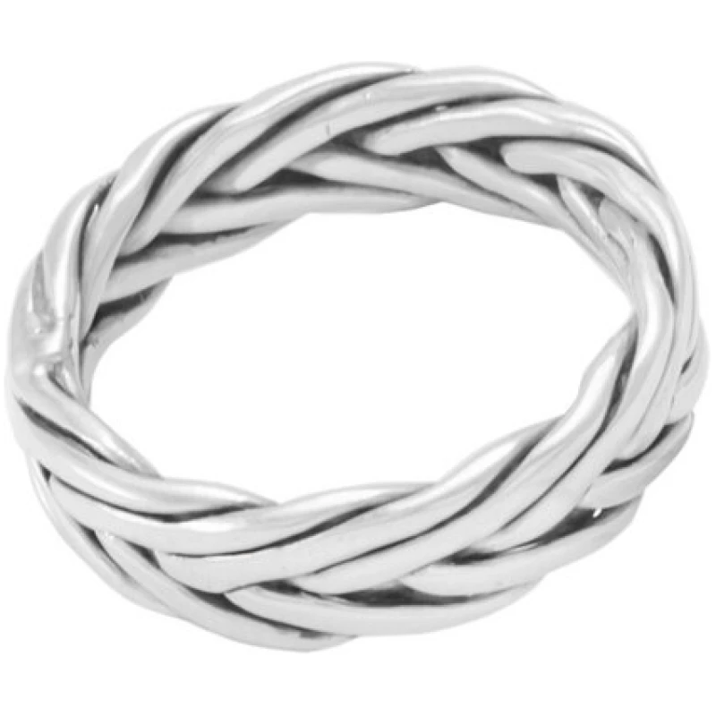 pakilia Silber Ring geflochten Fair-Trade und handmade