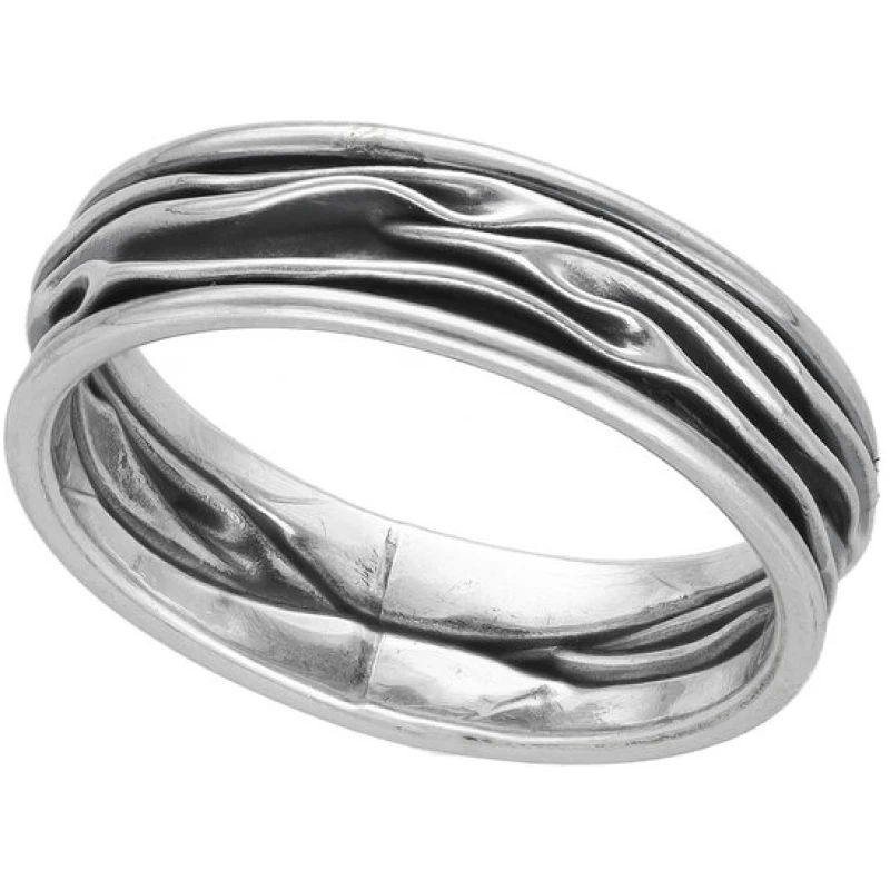 pakilia Silber Ring schmale Wellen Fair-Trade und handmade