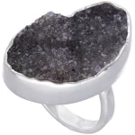 pakilia Silber Ring schwarzer Amethyst Fair-Trade und handmade