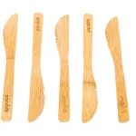 pandoo 5er-Set: Messer aus Bambus - wiederverwendbar & umweltfreundlich