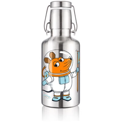 soulbottles soulbottle steel light • astronautenmaus • 0,5 l • einwandige Trinkflasche aus Edelstahl
