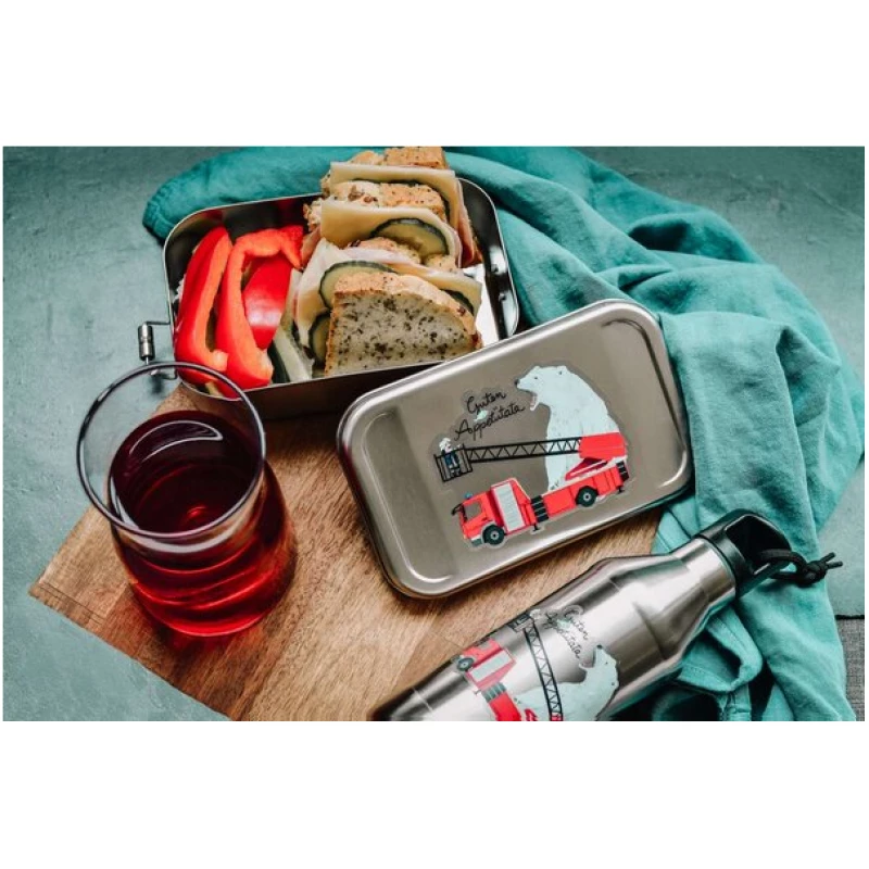 tindobo Edelstahl SET Lunchbox & Trinkflasche Guten Appetütata