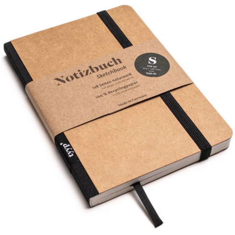 tyyp Nachhaltiges Design-Notizbuch A6 aus 100 % Recyclingpapier "Klassik - CRAFT Natur"