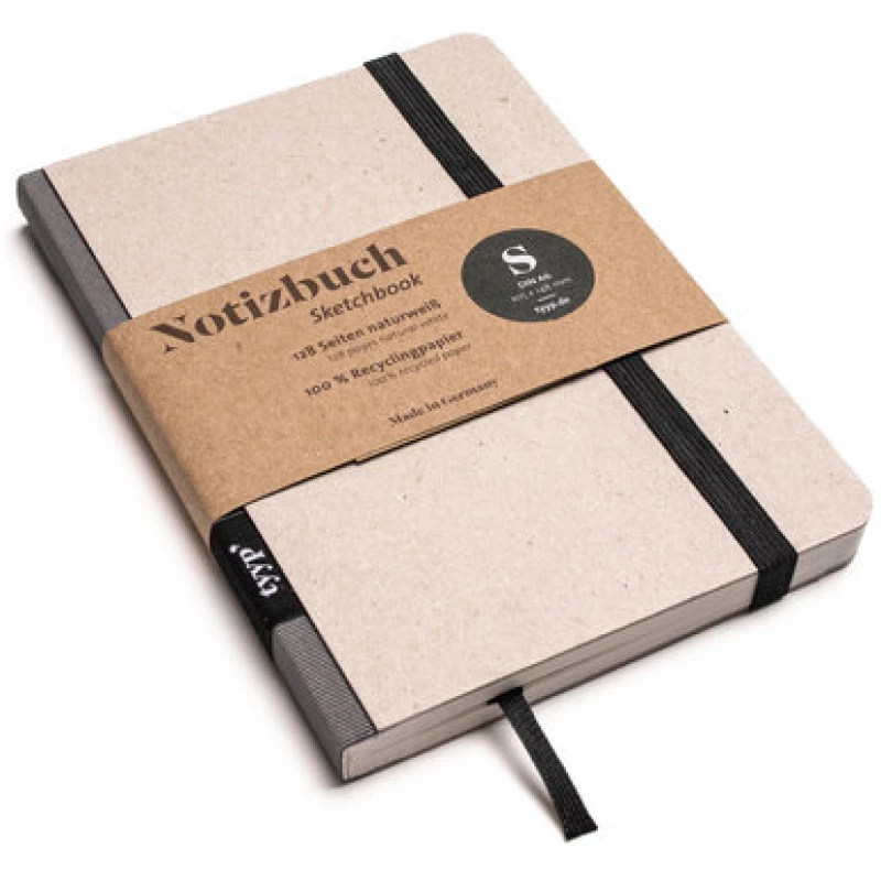 tyyp Nachhaltiges Design-Notizbuch A6 aus 100 % Recyclingpapier "Klassik - Recycling Öko"