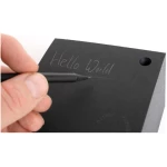 tyyp Notizblock Würfel, schwarzes oder weißes Papier+ schwarzer Bleistift, schwarzes Papier und handgebunden mit Stifthalter Loch