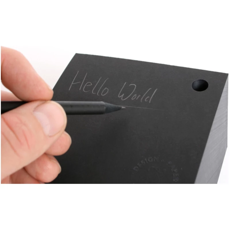 tyyp Notizblock Würfel, schwarzes oder weißes Papier+ schwarzer Bleistift, schwarzes Papier und handgebunden mit Stifthalter Loch