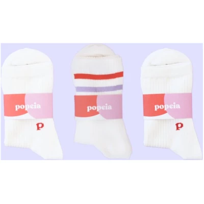 3x Socken weiß/natur "popeia"