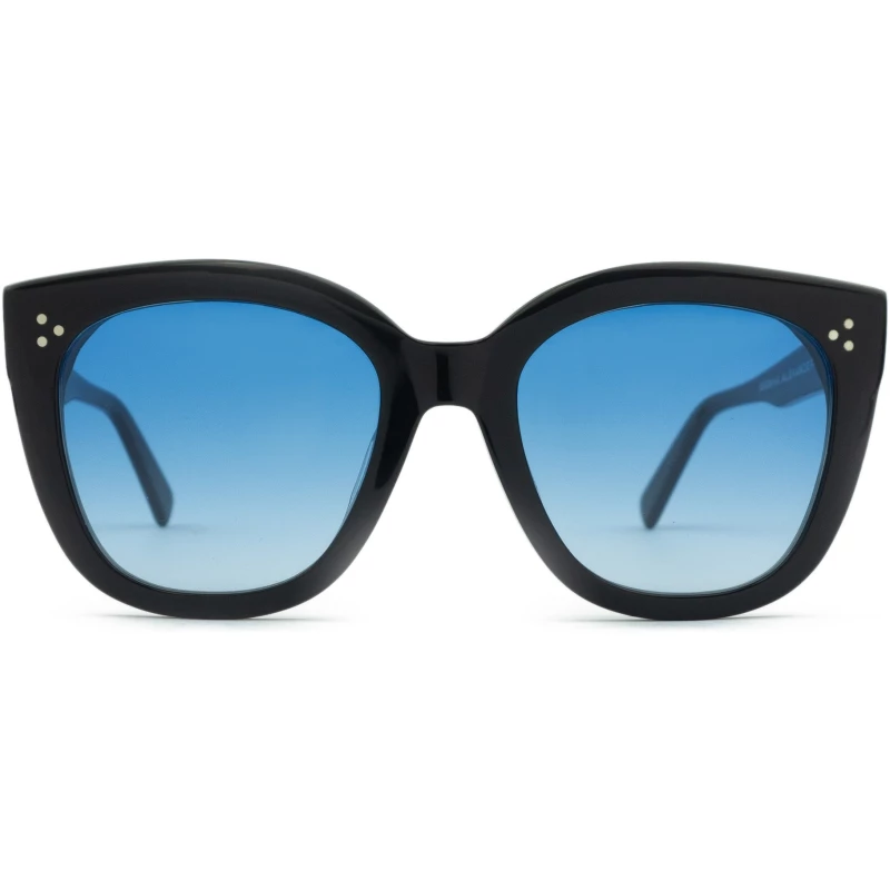 Alina Black / Oversized Cat-eye Sunglasses