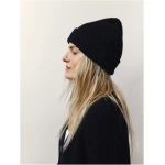 Beanie Black - Recycled Cashmere Mix