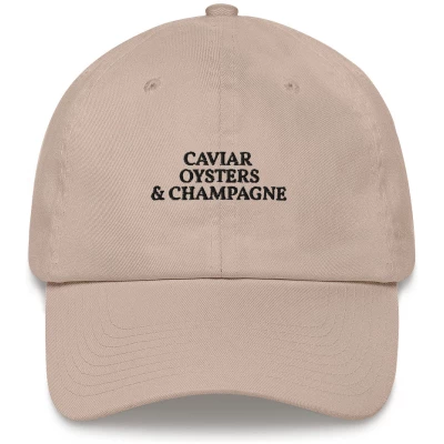 Caviar Oysters Champagne - Embroidered Cap - Multiple Colors
